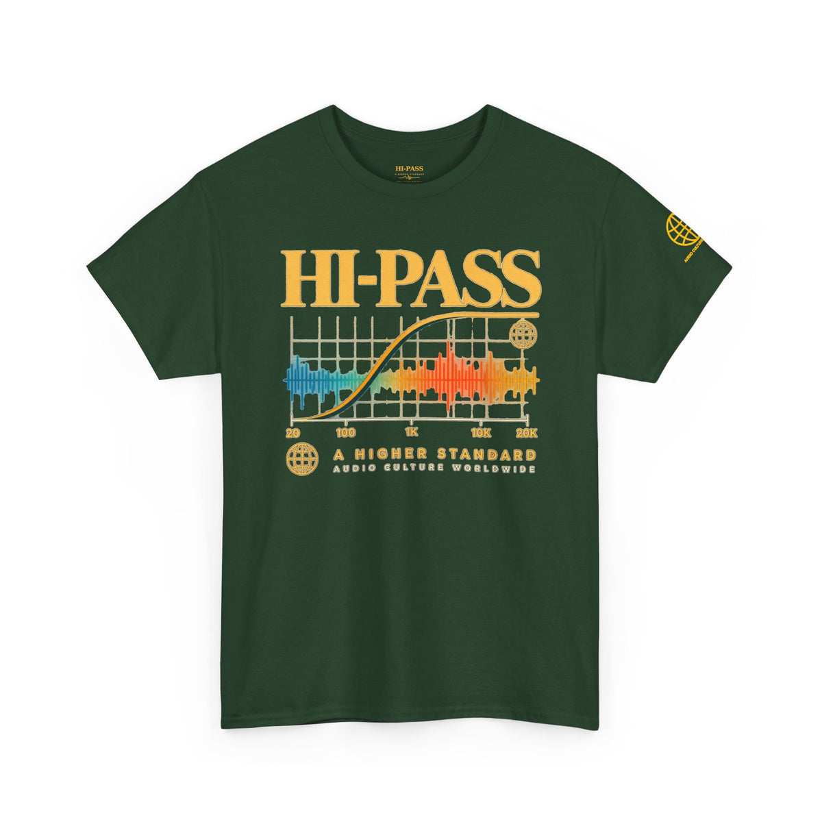 Hi-Pass Audio Tee — 'Cut the Noise, Keep the Essentials' Soundwave Graphic T-Shirt