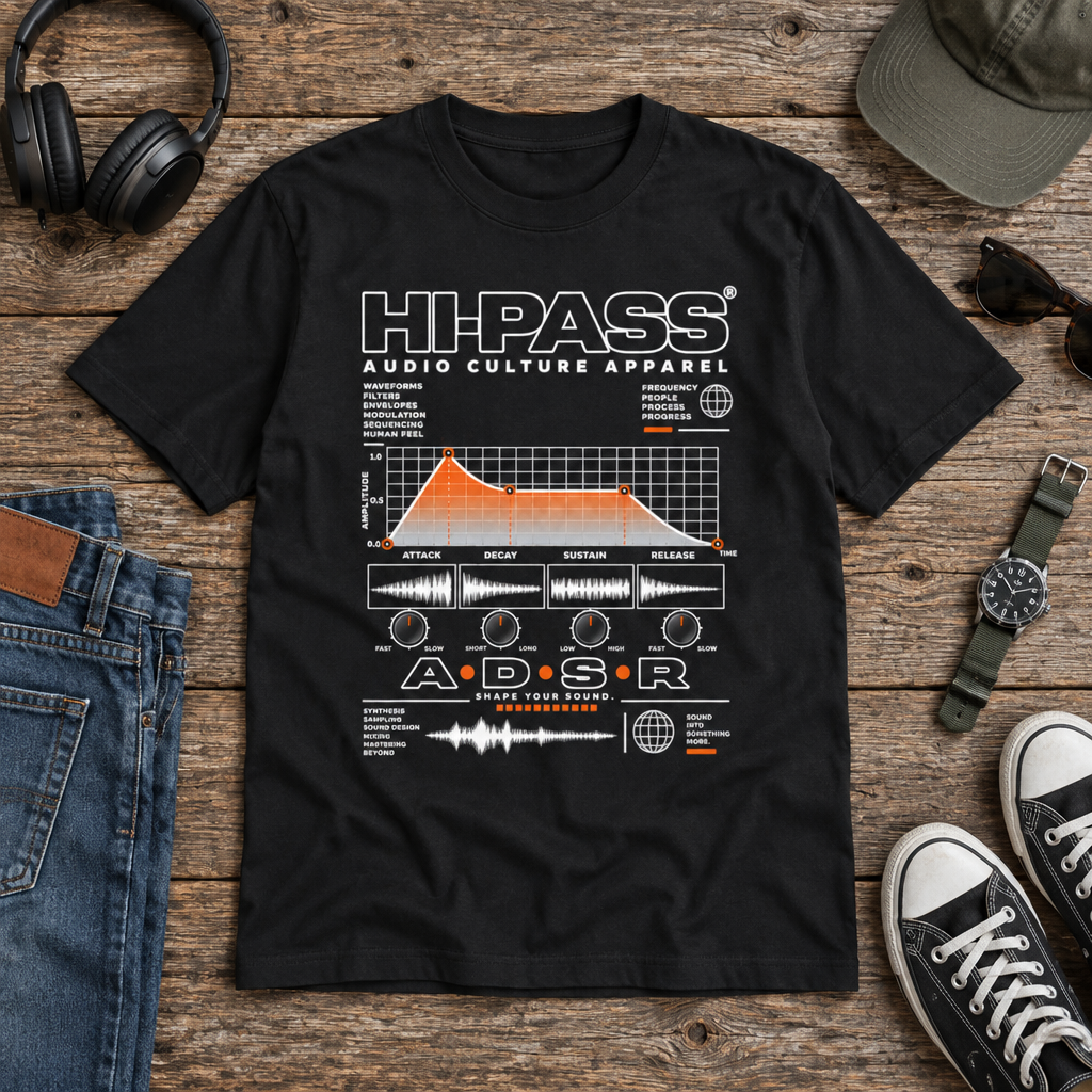 HI-PASS ADSR Tee —  Black