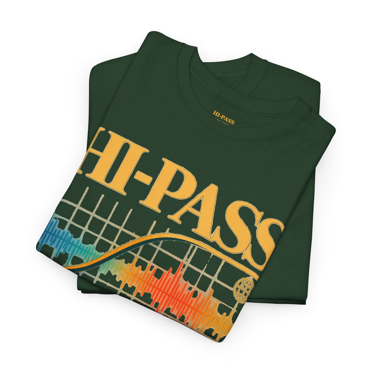 Hi-Pass Audio Tee — 'Cut the Noise, Keep the Essentials' Soundwave Graphic T-Shirt