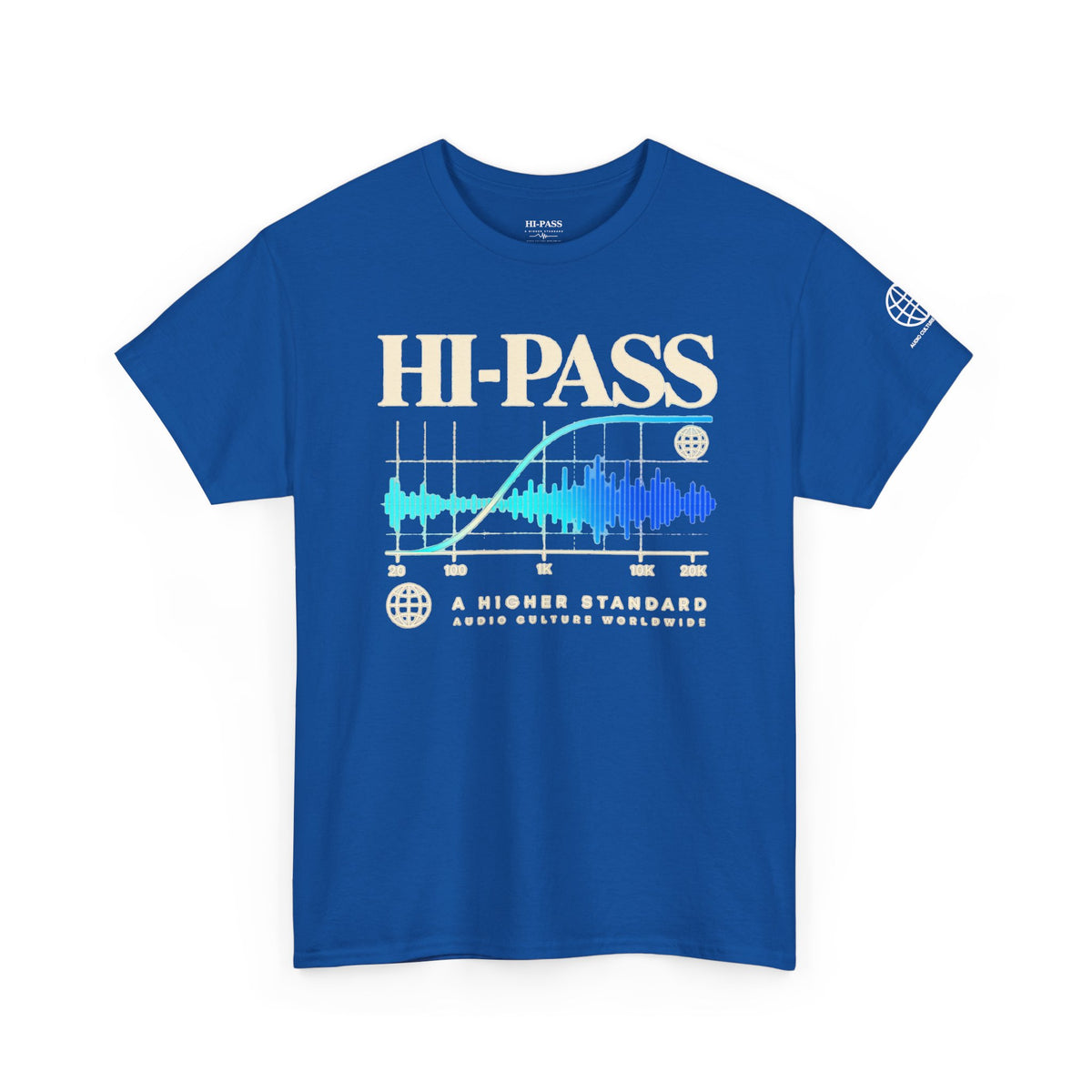 Hi-Pass Audio Tee — 'Cut the Noise, Keep the Essentials' Soundwave Graphic T-Shirt