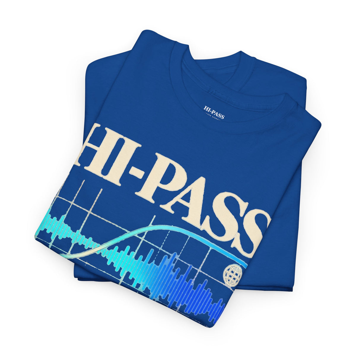 Hi-Pass Audio Tee — 'Cut the Noise, Keep the Essentials' Soundwave Graphic T-Shirt