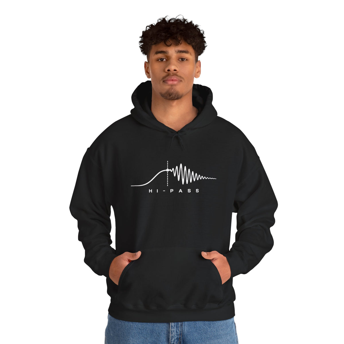 Hi‑Pass Filter Hoodie — Audio Engineer Synthwave Pullover